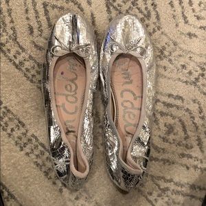 Sam Edelman silver ballet flats - size 9